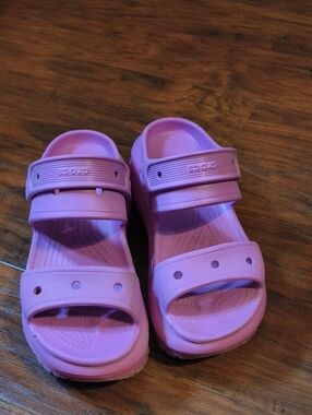Pink Platform Crocs